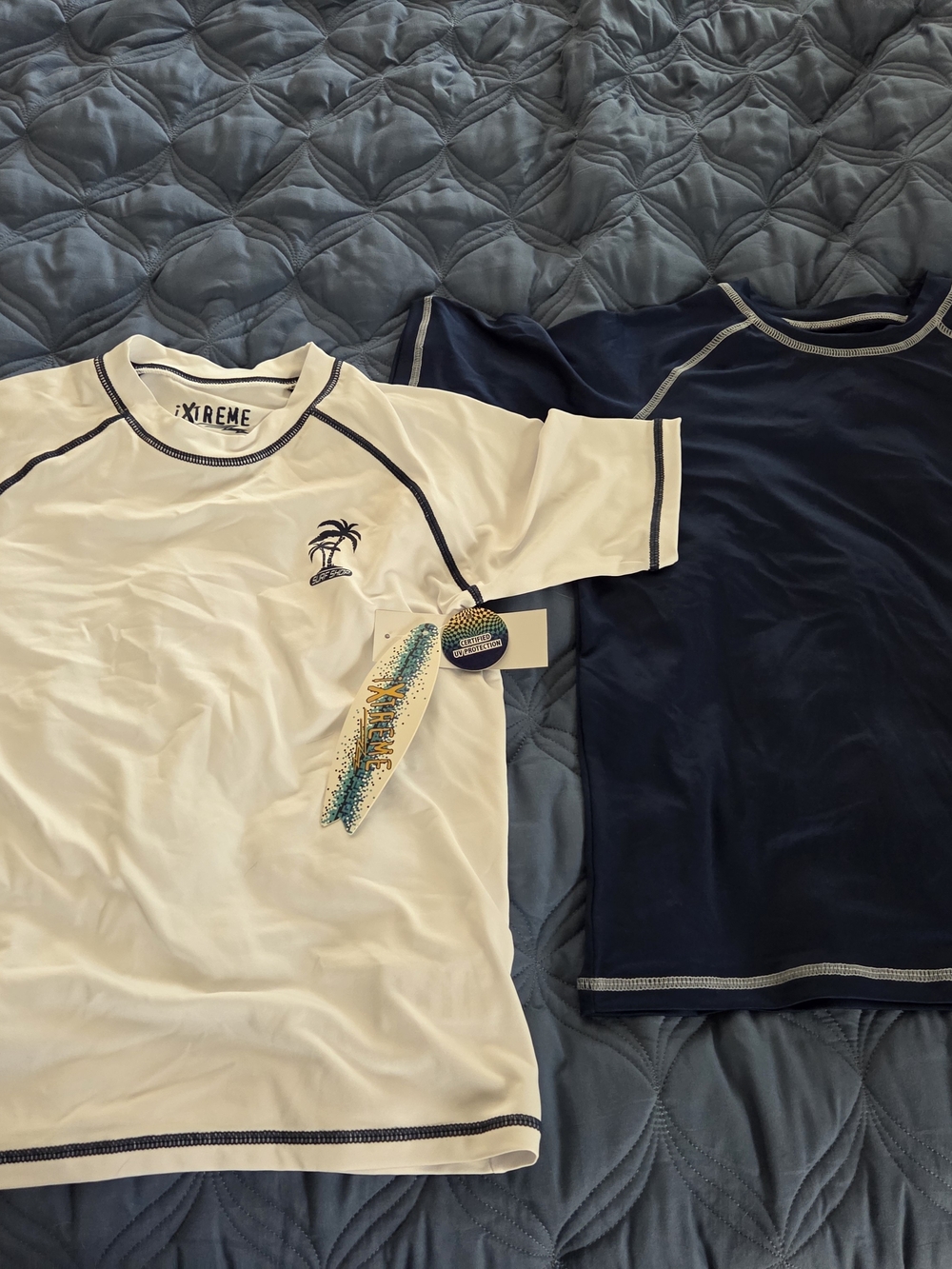 Xtreme Boys Swim Shirts- White & Navy